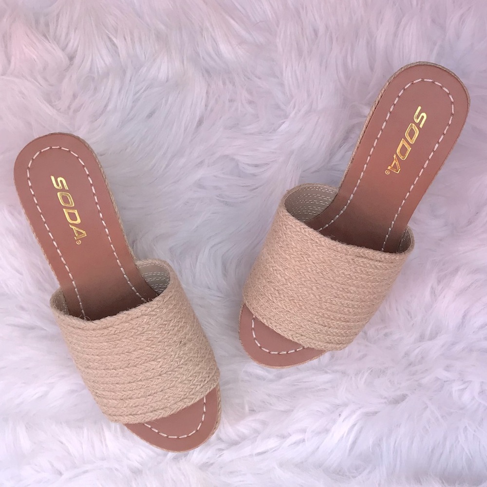 1 Left! Soda Bounty Woven Jute Wedge Heel Espadrille 10 - Picture 5 of 7